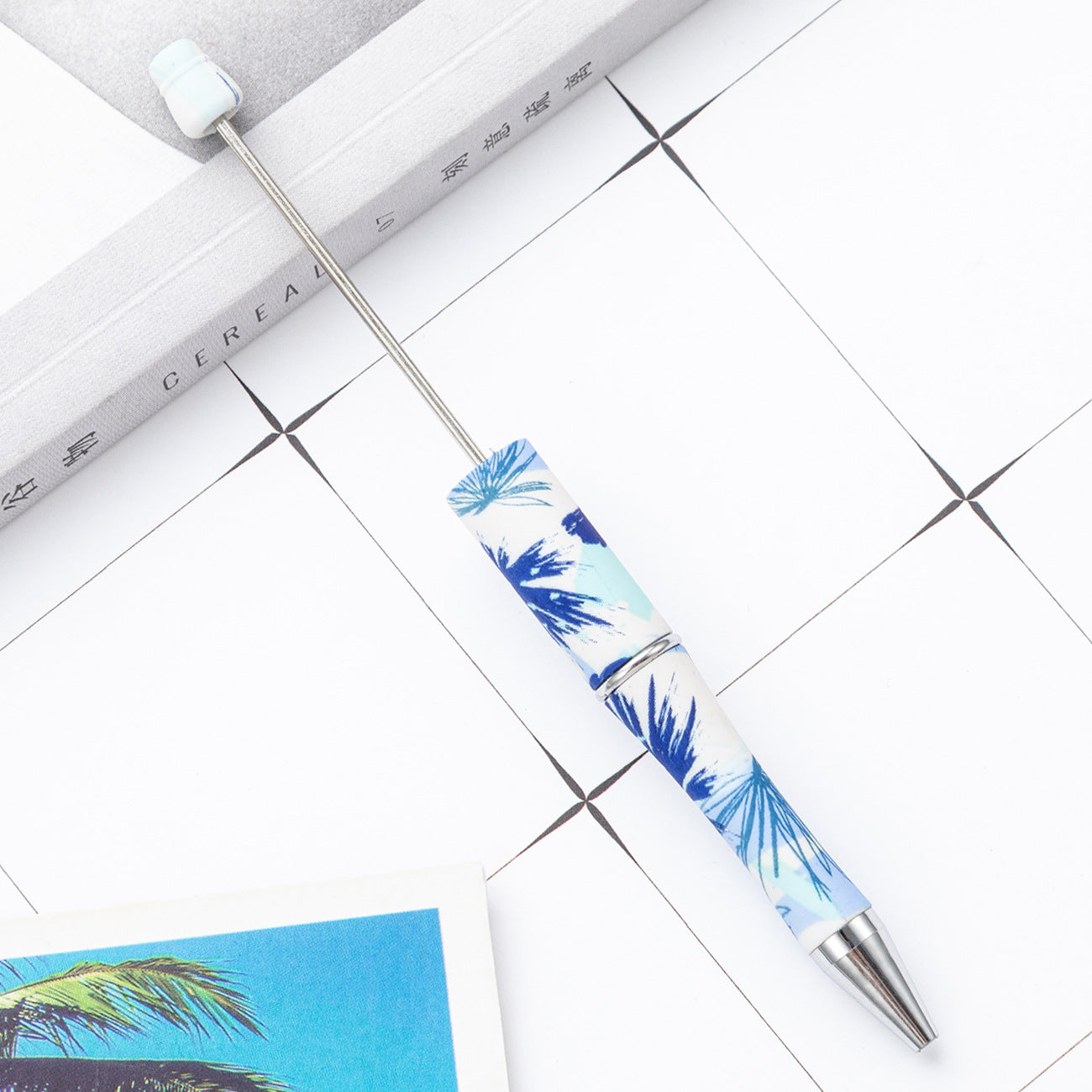 Wholesale 1000pcs Beadable Pens Cow Print Leopard Print Christmas Plastic Pen DIY for Beaded